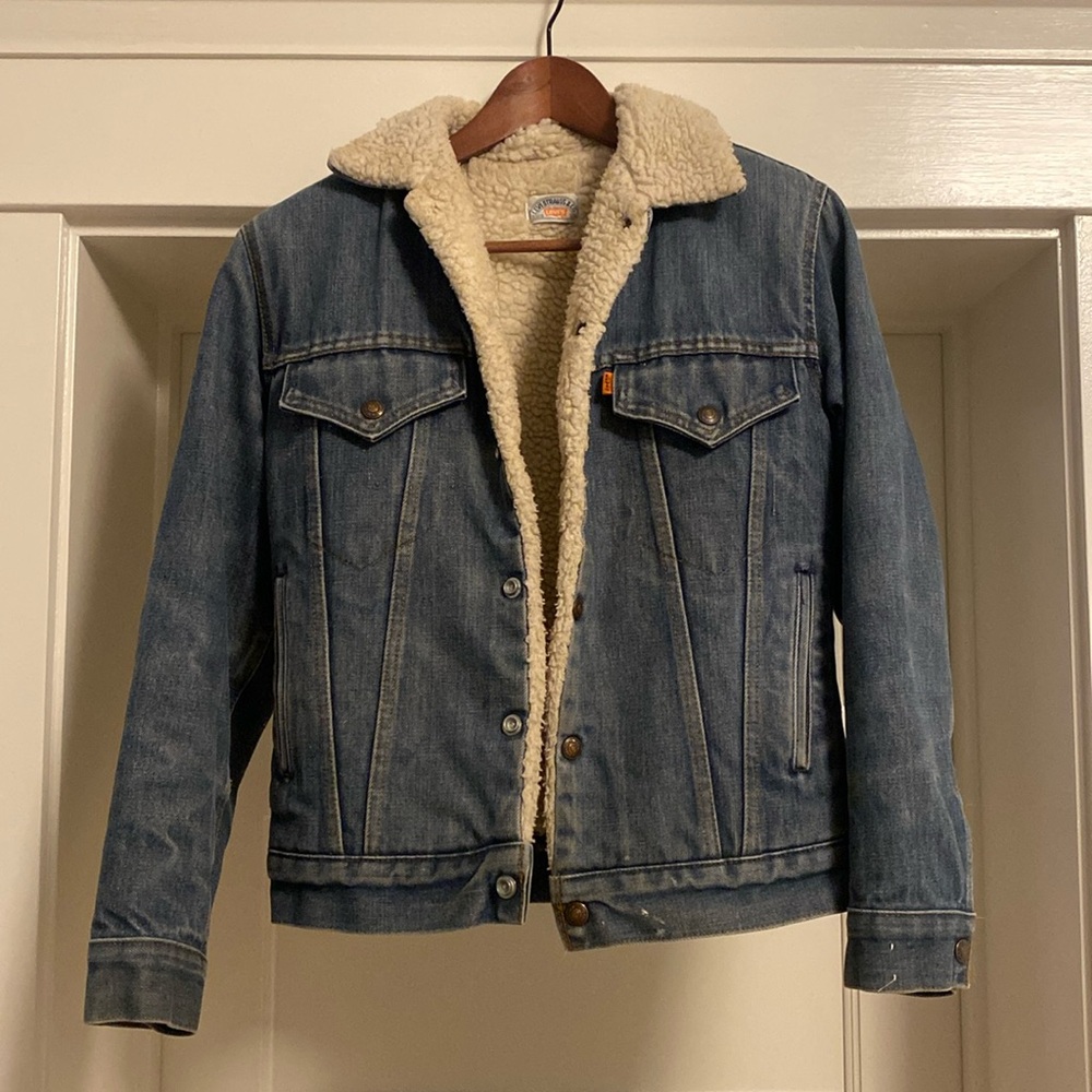Levis Vintage Sherpa Jacket San Francisco 1970's Denim Blue Jean